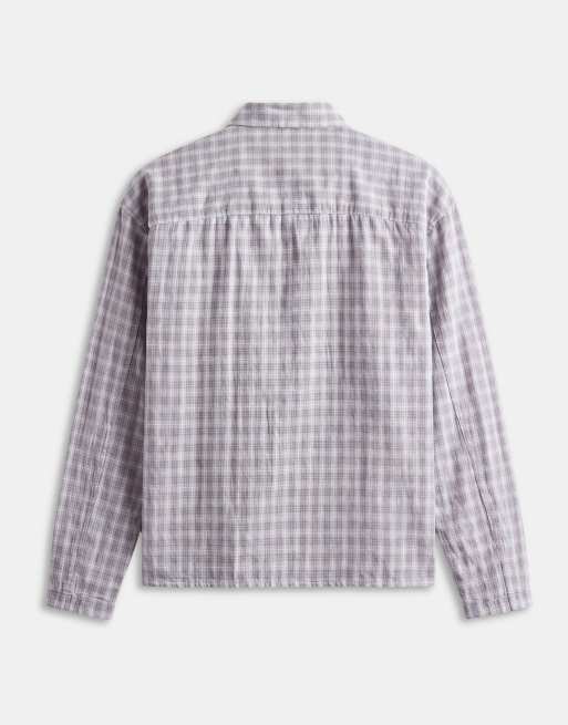 Jack & Jones - Lyseblå langærmet skjorte i bomuld med tern, 7 af 9