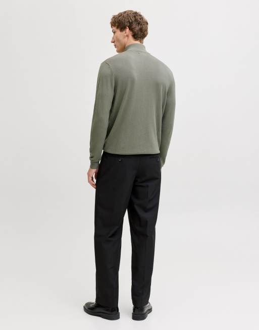 Jack & Jones maglia con zip corta in vetiver, 2 di 7