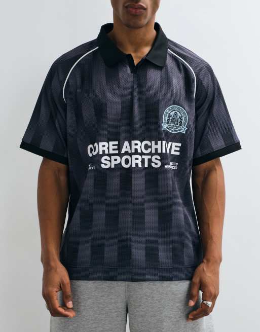 Jack & Jones - Maglia stile calcio nera, 2 di 7