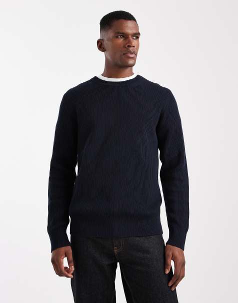 Jack & Jones - Maglione blu navy a coste - view 1