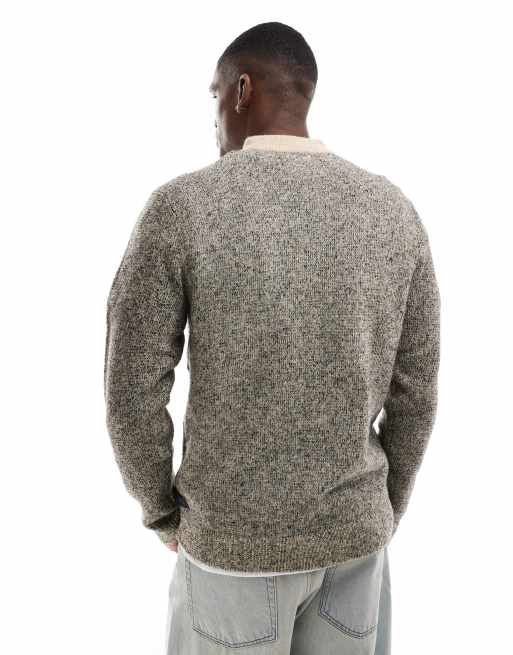 Jack Jones Craig Knit Shawl Neck Aw24 Black - Men's Maglia | Nencini Sport