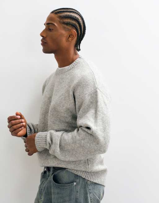 Jack & Jones maglione morbido vestibilità comoda grigio chiaro, 4 di 5