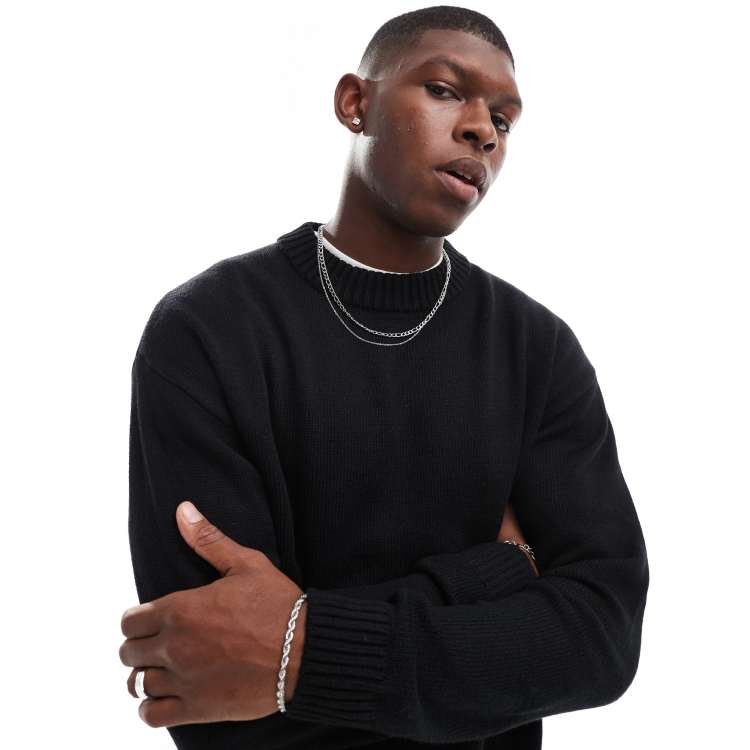 JACK & JONES Jjemil Maglione Uomo A Righe Girocollo - Maglia Lavorata In Cotone, Stile Danese Casual Chic