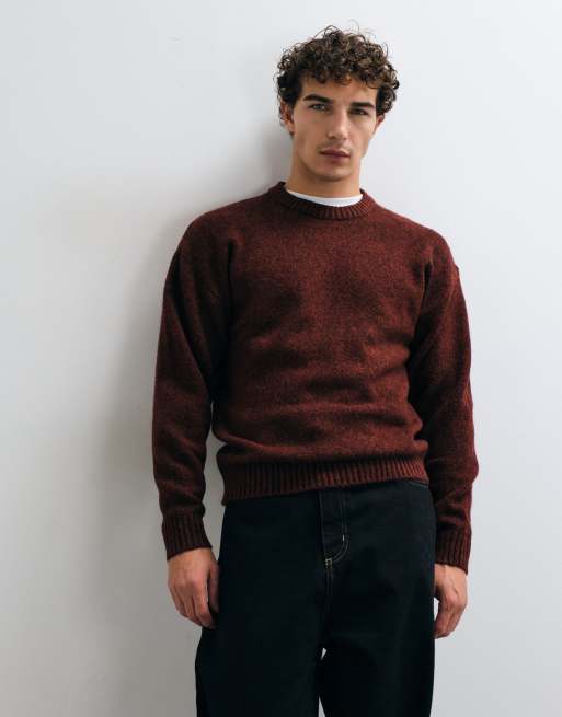 Jack & Jones maglione oversize morbido rosso mattone, 4 di 5