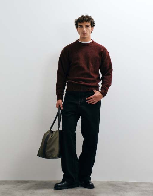 Jack & Jones maglione oversize morbido rosso mattone, 5 di 5