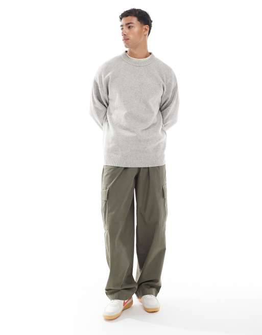 Jack & Jones - Maglione oversize soffice grigio chiaro, 2 di 5