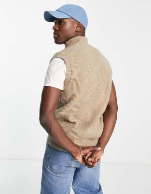 Maglione smanicato a coste beige mélange-Neutro - Jack&Jones T-shirt donna  - immagine2