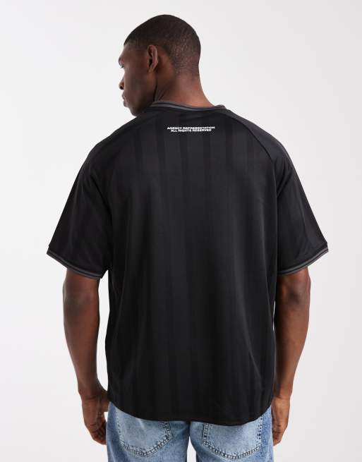 Jack & Jones - Maillot de football oversize avec imprimé Project Core - Noir, 3 de 5