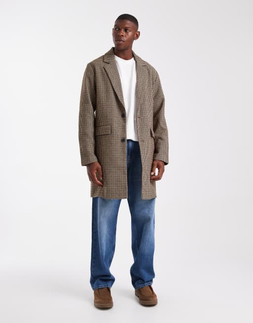 Jack & Jones - Manteau aspect laine - Marron à carreaux, 2 de 5