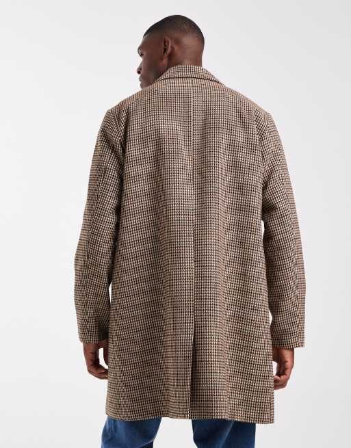 Jack & Jones - Manteau aspect laine - Marron à carreaux, 3 de 5