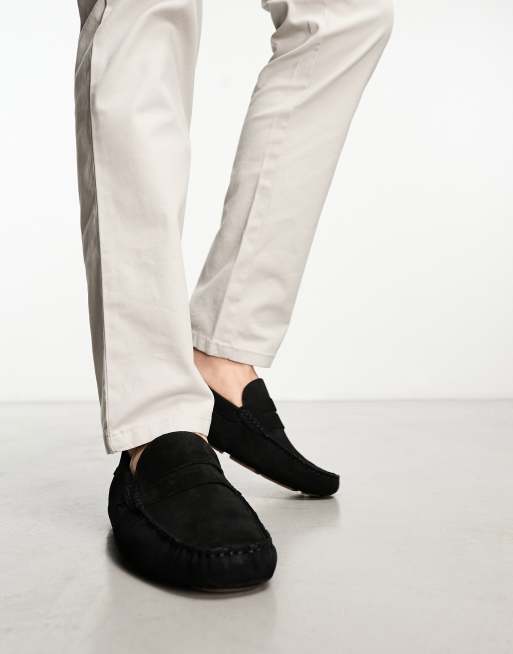 Jack & Jones – Marinblå mockaloafers , 3 av 4