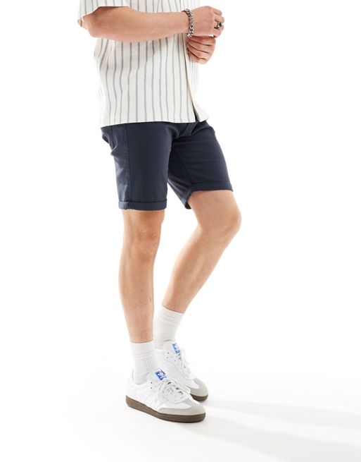 Jack & Jones – Marinblå shorts med 5 fickor