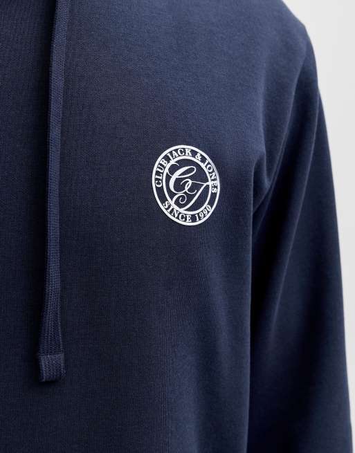 Jack & Jones - Marineblå hættetrøje, 4 af 7
