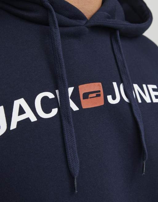 Jack & Jones - Marineblå hættetrøje, 4 af 7