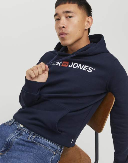 Jack & Jones - Marineblå hættetrøje, 6 af 7