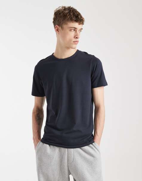 Jack & Jones - Marineblå kortærmet slim fit-T-shirt - view 1