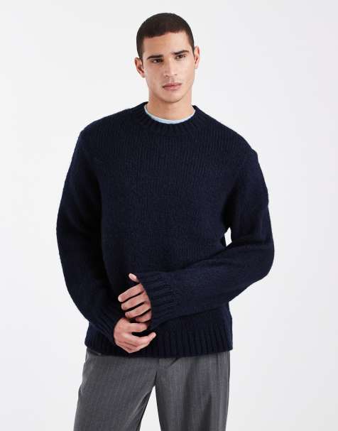 Jack & Jones - Marineblå oversized striktrøje - view 1