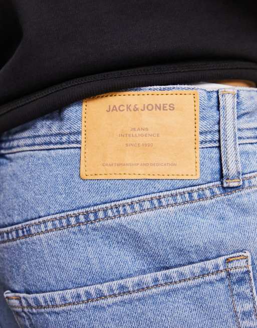 Jack & Jones – Mellanblå avslappnade jeansshorts, 4 av 4