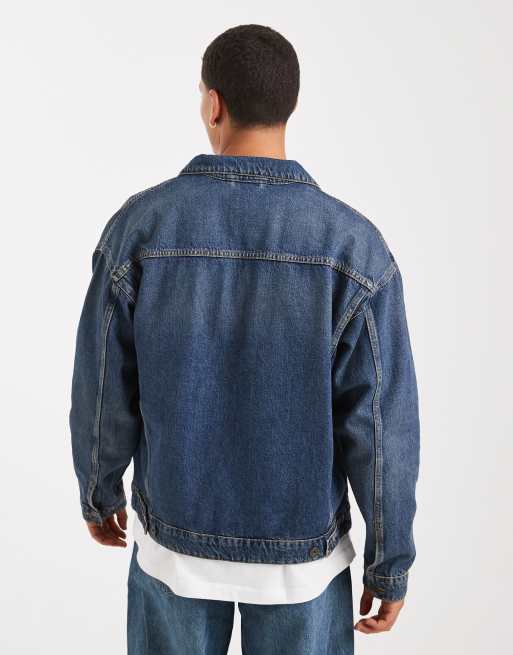 Jack & Jones – Mellanblå jeansjacka, 3 av 5
