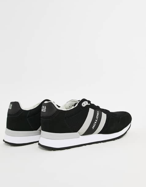 Jack & Jones mesh trainer in black - view 1