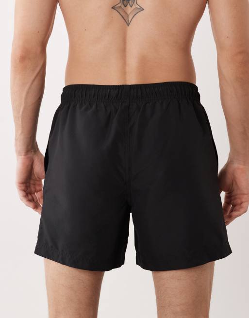 Jack & Jones mid length swim shorts in black, 5 of 5