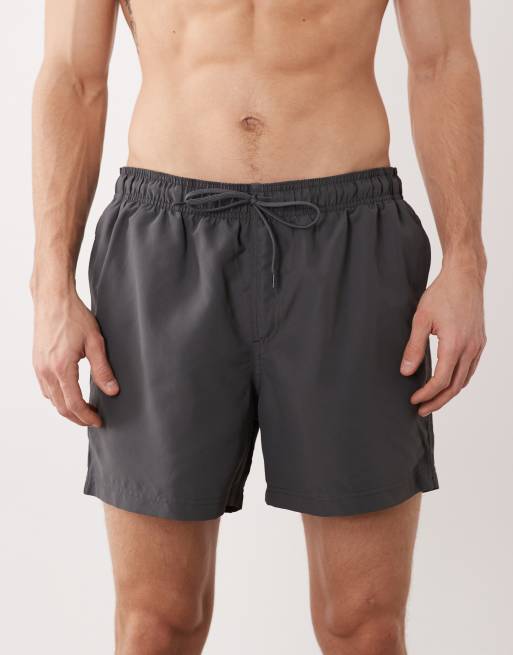 Jack & Jones mid length swim shorts in grey, 4 of 5
