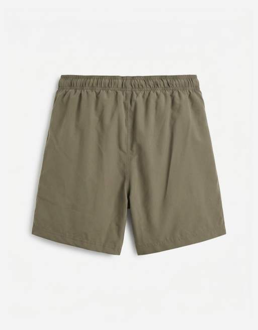 Jack & Jones mid length swim shorts in khaki, 7 of 9