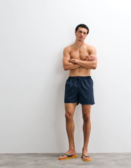 Jack & Jones mid length swim shorts in navy, 2 of 9