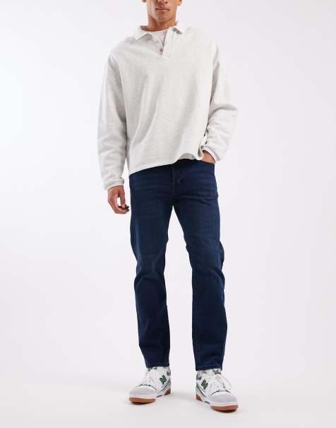 Jack & Jones mike tapered jeans in dark blue