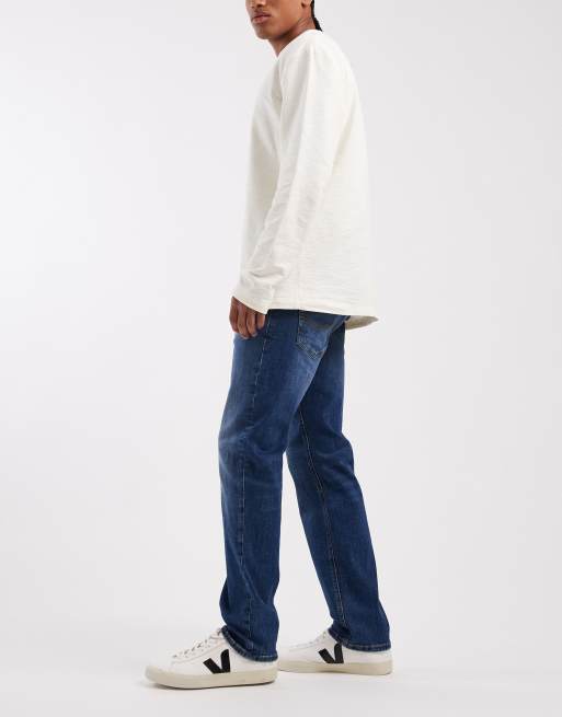 Jack & Jones – Mike – Ciemnoniebieskie jeansy ze zwężanymi nogawkami, 3 z 5