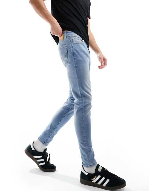 Jack & Jones – Mike – Ljusblå, avsmalnande jeans, 3 av 5