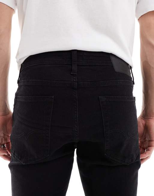 Jack & Jones – Mike – Schmal zulaufende Jeans in Schwarz, 4 von 5