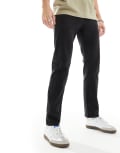 [Jack & Jones] Jack & Jones Mike tapered jeans in black wash W28 L30 Black Denim