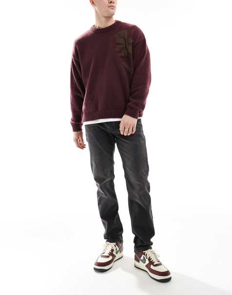 Jack & Jones Mike tapered jeans in dark grey wash - view 1
