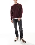 [Jack & Jones] Jack & Jones Mike tapered jeans in dark grey wash W30 L30 Grey SQ270