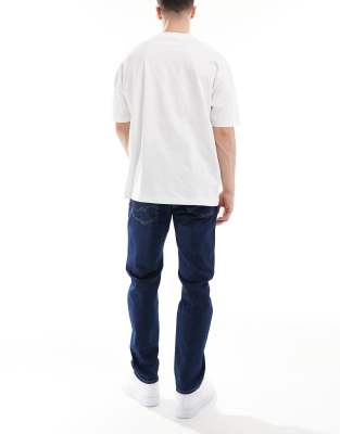 Jack & Jones Mike Tapered Jeans In Navy