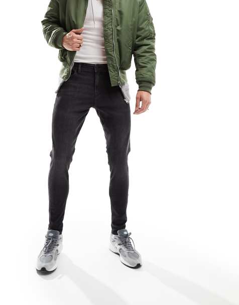 Jack & Jones Mike tapered jeans in washed black - view 1