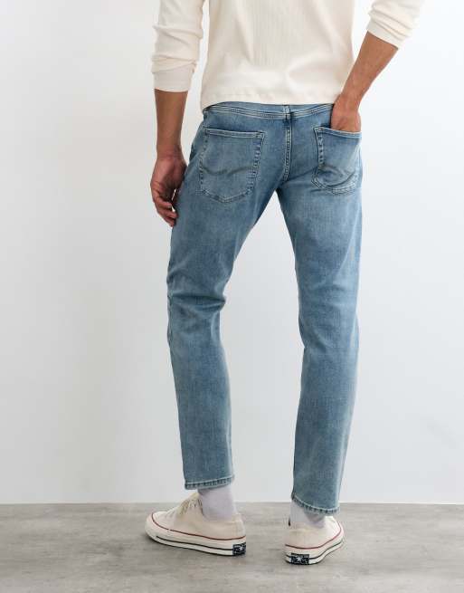 Jack & Jones - Mike - Toelopende jeans in lichtblauw met wassing, 5 van 5