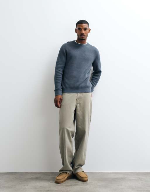 Jack & Jones Milano Stitch premium sweater in gray, 3 of 5