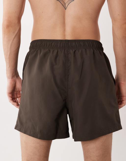 Jack & Jones – Mittellange Badeshorts in Braun, 5 von 5