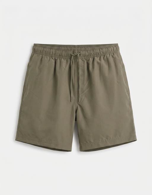 Jack & Jones – Mittellange Badeshorts in Khaki, 6 von 9