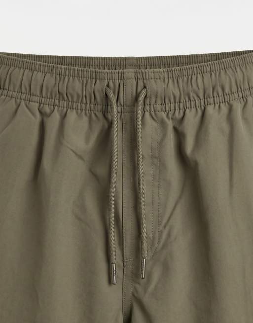 Jack & Jones – Mittellange Badeshorts in Khaki, 8 von 9