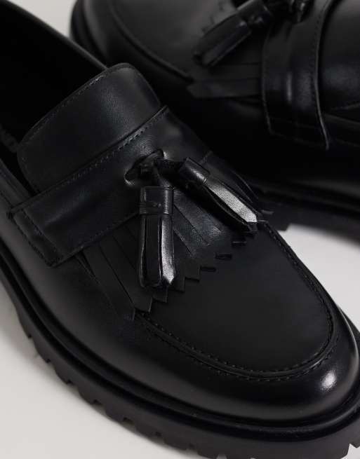 Jack & Jones - mocasines chunky con borlas en negro, 2 de 4