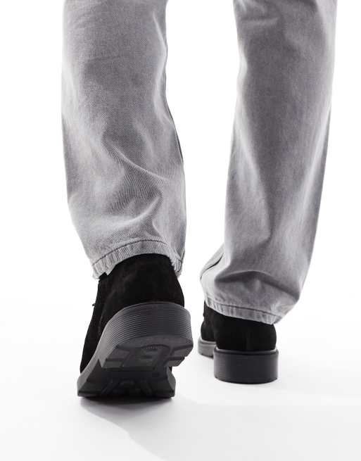 Jack & Jones - Mocassini in camoscio neri, 3 di 4