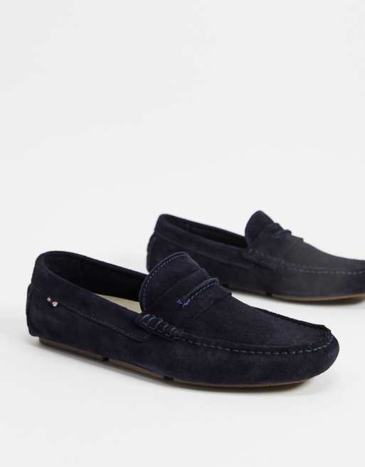 Jack Jones Mocassins de conduite en daim Bleu marine ASOS