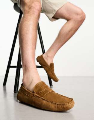 Jack & Jones - Mocassins en daim - Fauve-Marron