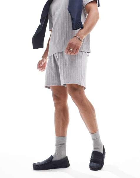 Jack & Jones – Mokassin-Hausschuhe aus Wildlederimitat in Marineblau - view 1