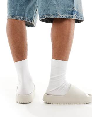 Jack & Jones Molded Slides In White