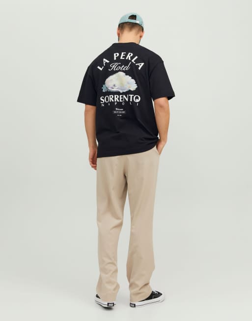Jack & Jones – Montecarlo – Kurzärmliges T-Shirt in Schwarz