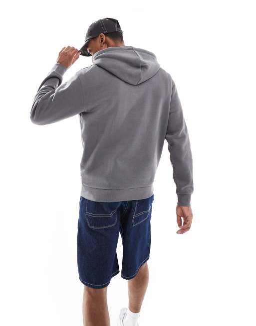 Jack & Jones – Mörkgrå huvtröja i oversize, 4 av 4